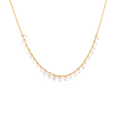 Collier Etincelles or jaune et diamants