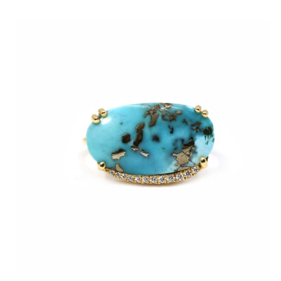 Bague La Voyageuse or jaune turquoise et diamants