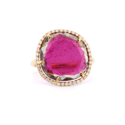 Bague Paraiso or jaune, tourmaline et diamants