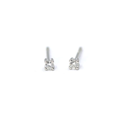 Clous d'oreilles 2.5mm or blanc