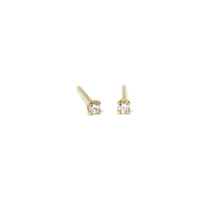 Clous d'oreilles 2mm or jaune