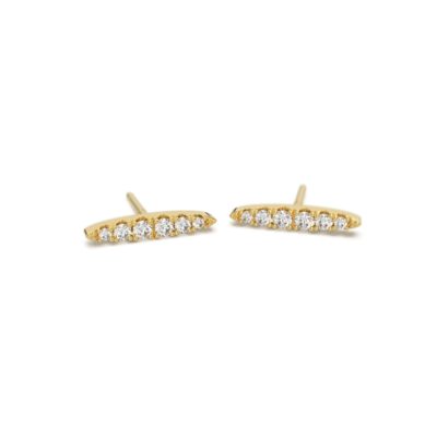 boucles d'oreilles 12mm vermeil et zircons
