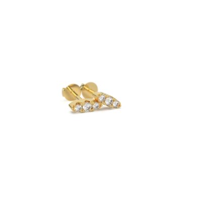 boucles d'oreilles 6mm vermeil et zircons
