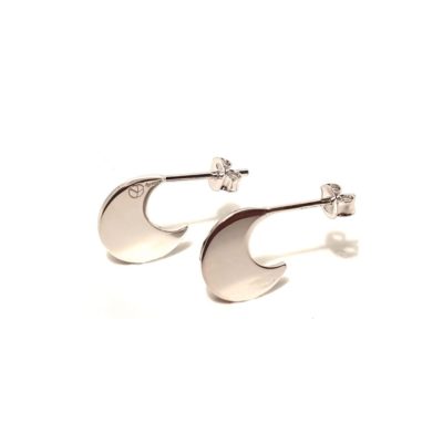 Boucles d'oreilles disque argent