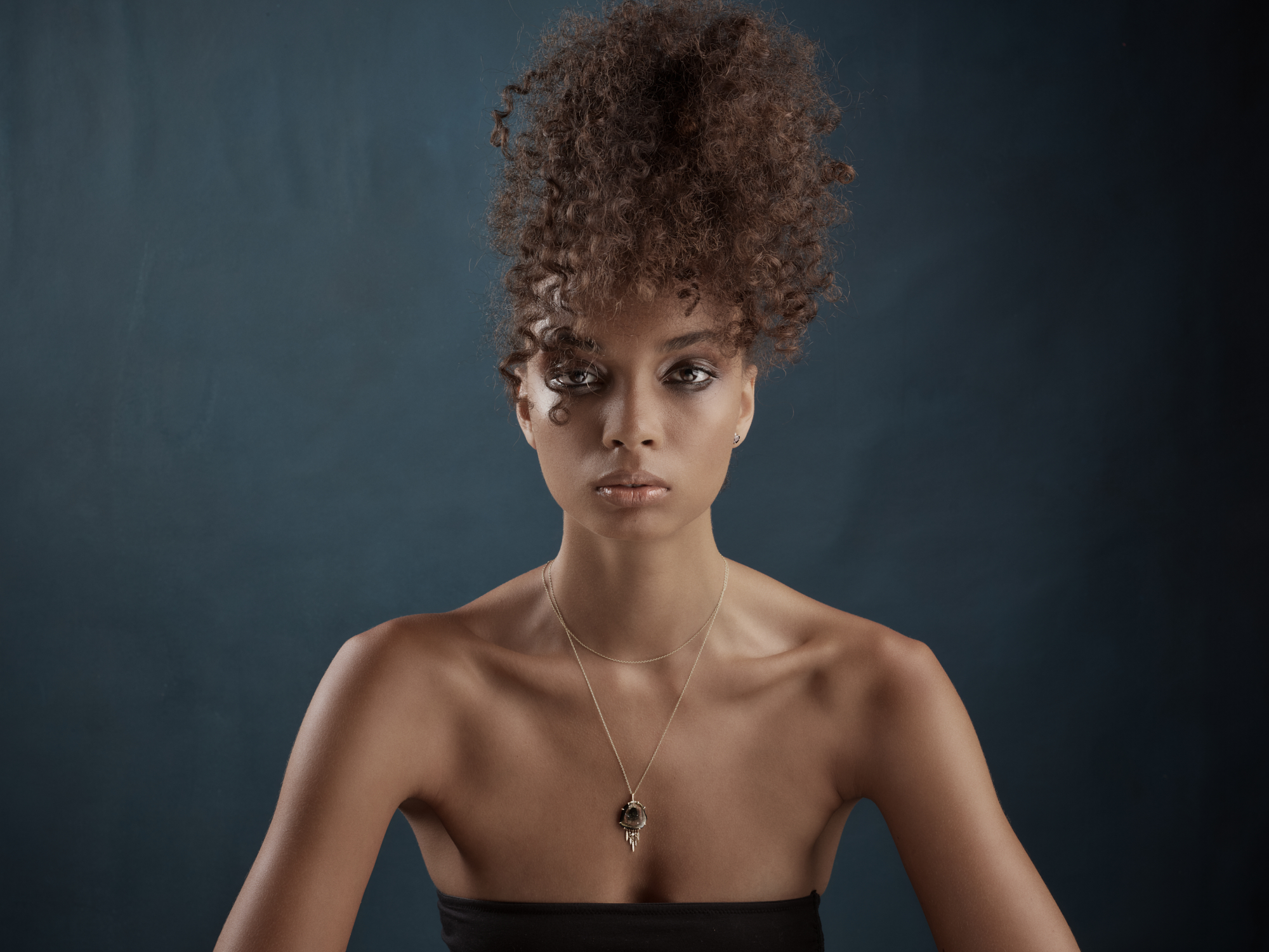 collier Couchant or, tourmaline et diamants