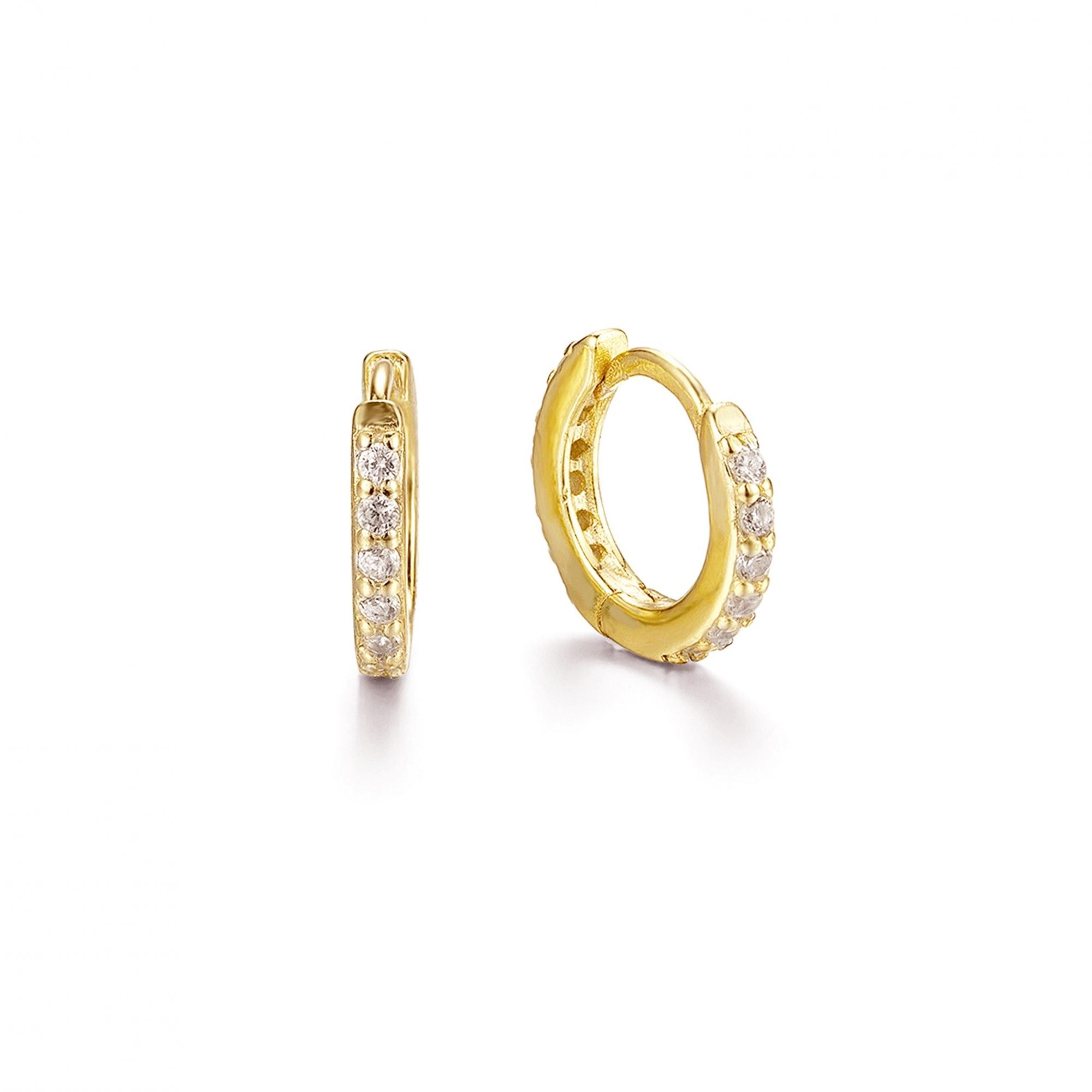 créoles vermeil et zircons blancs