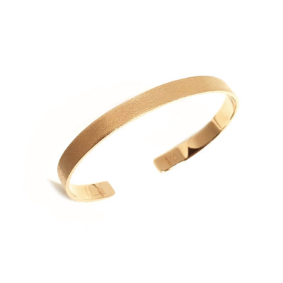 Bracelet jonc vermeil 6mm brossé