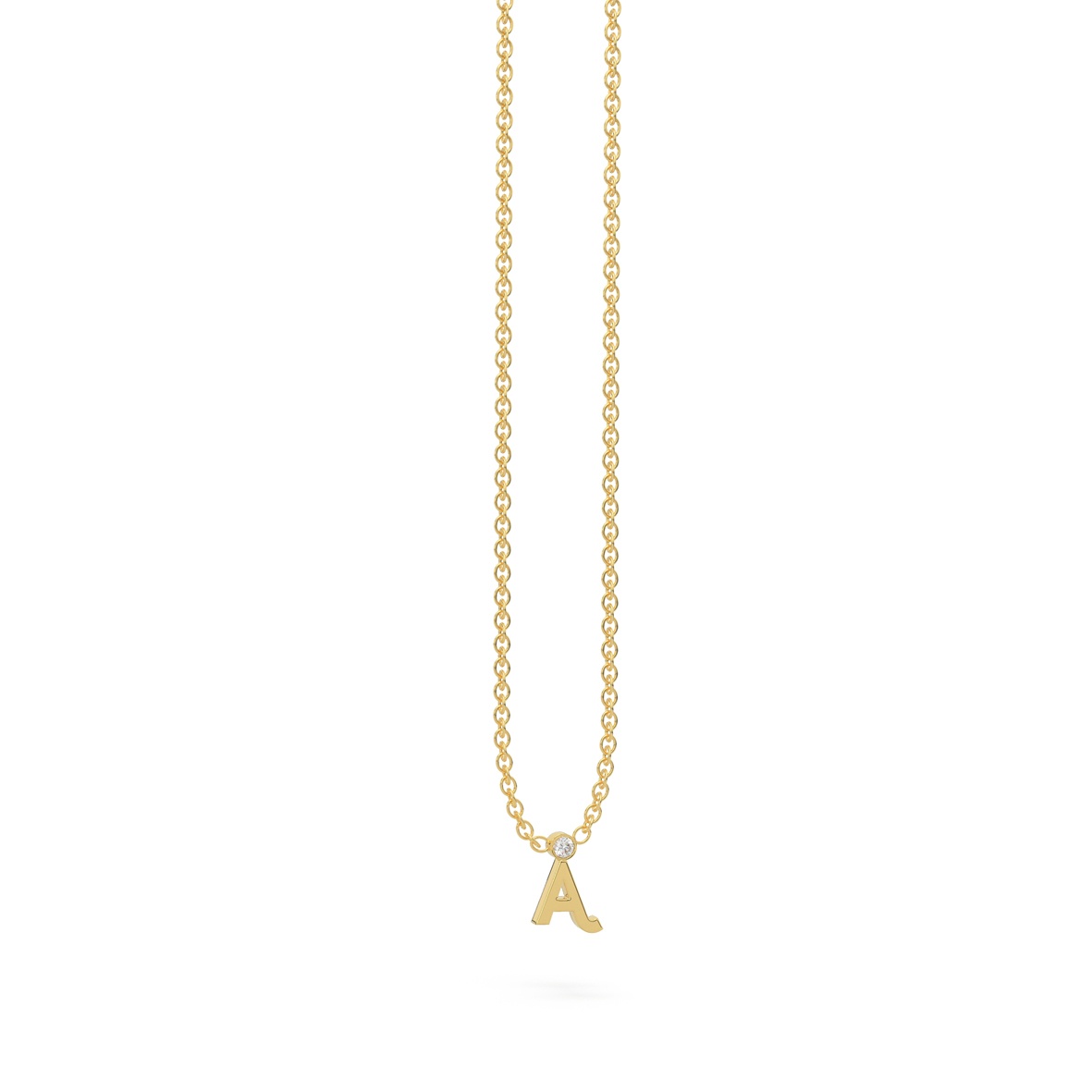 Collier Initiale Majuscule et Diamant – Image 4