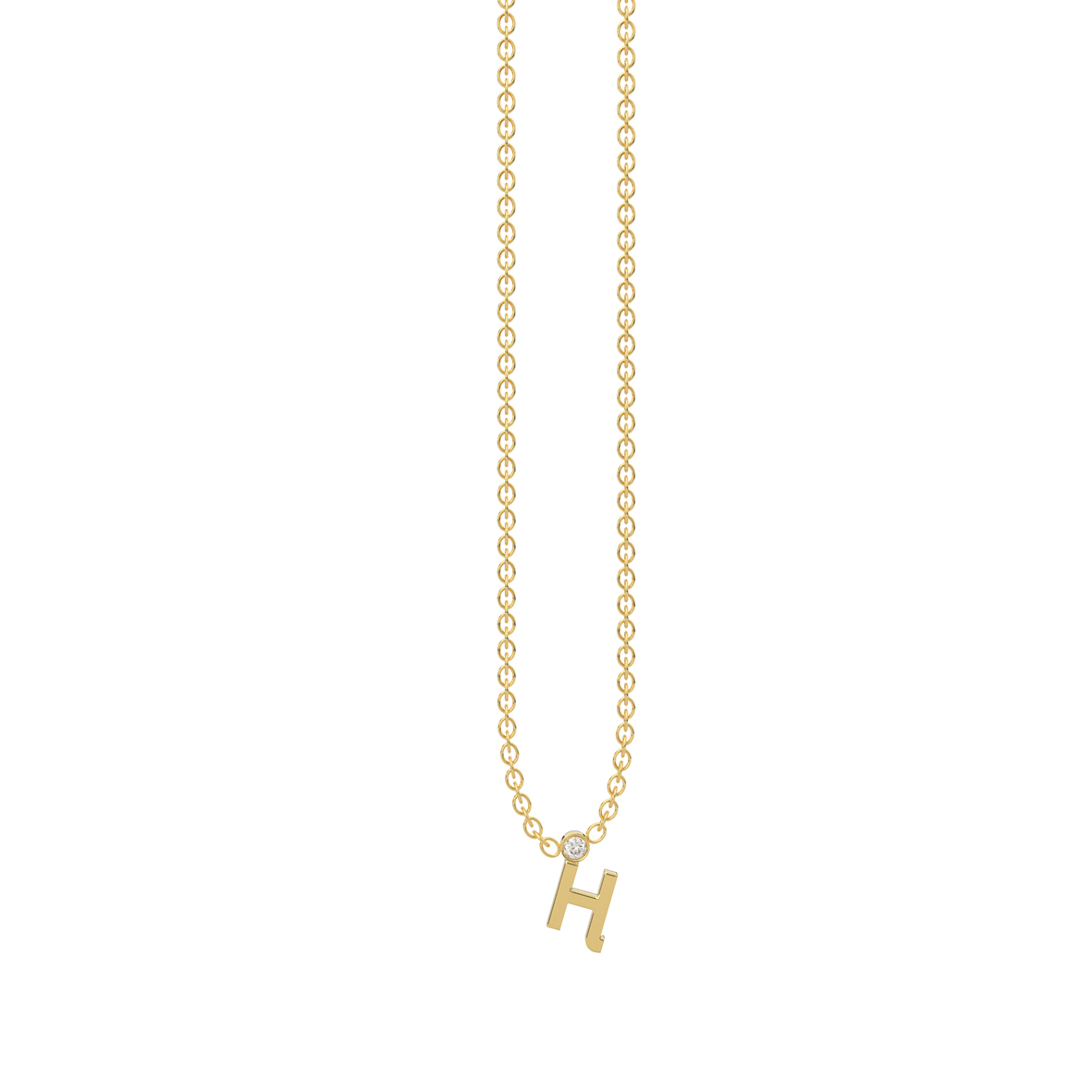 Collier Initiale Majuscule et Diamant – Image 5