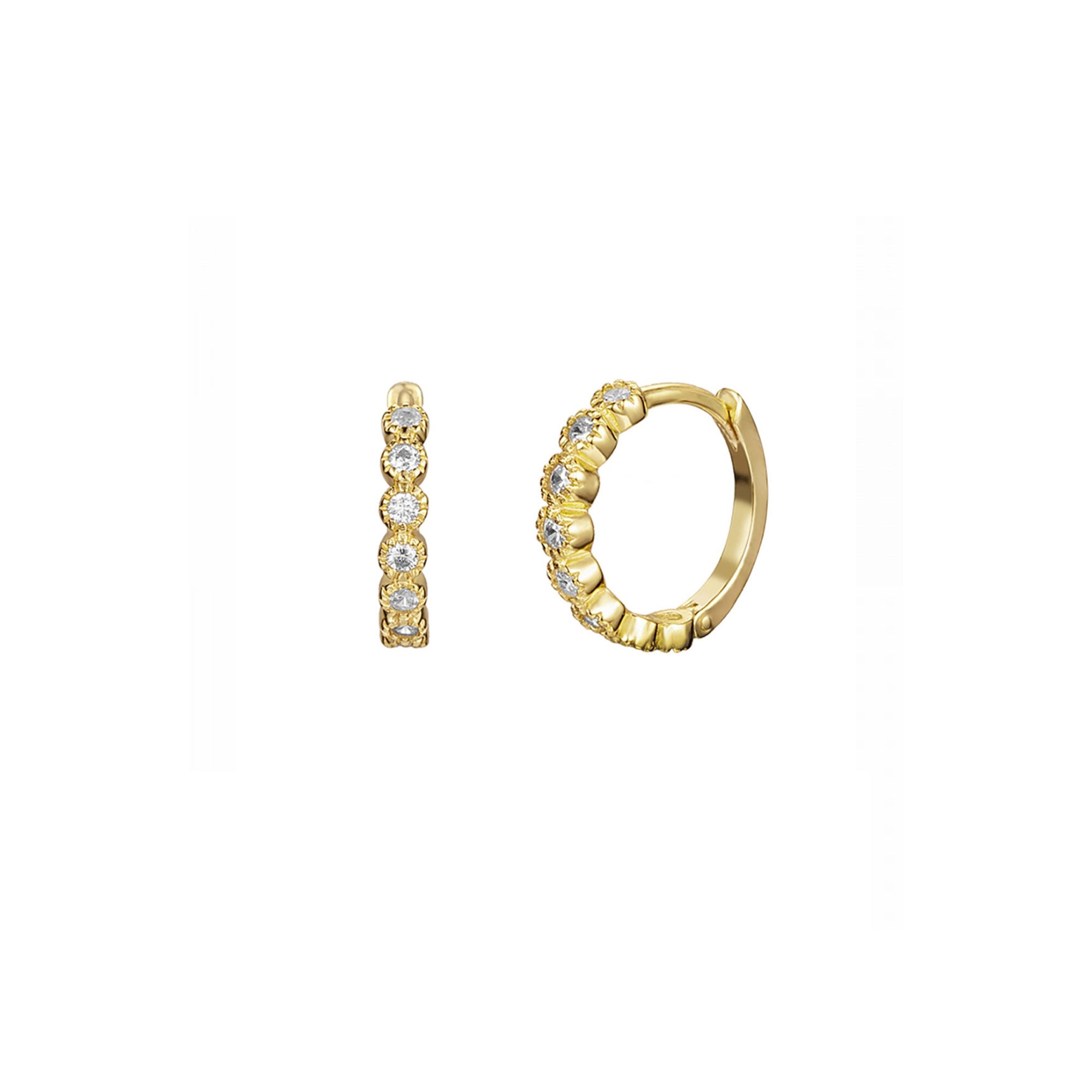 créoles vintage zircons vermeil