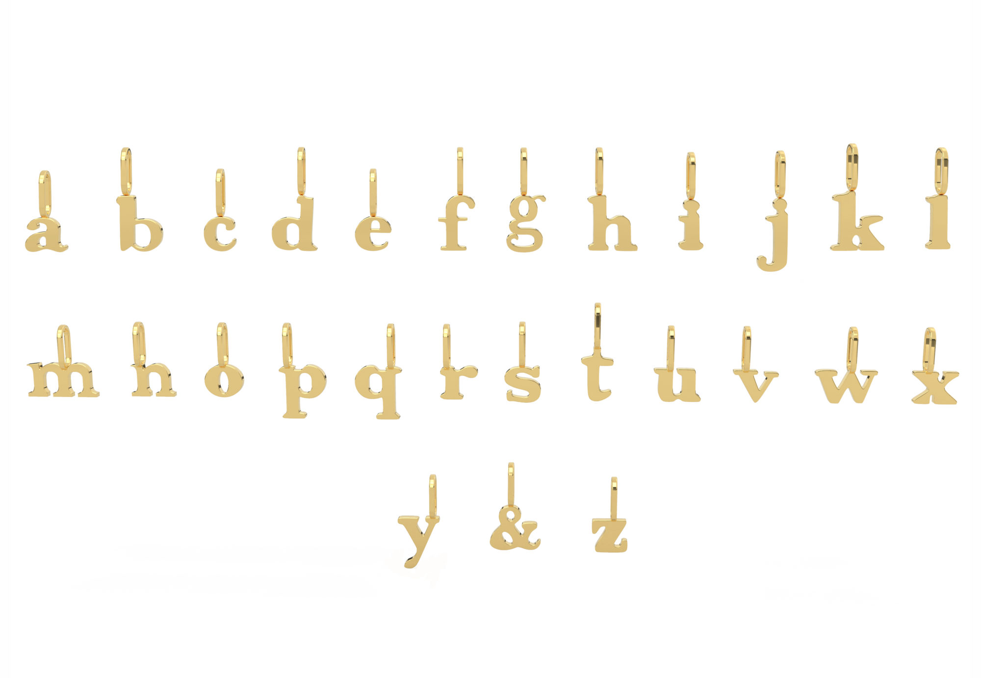 charms lettres minuscules