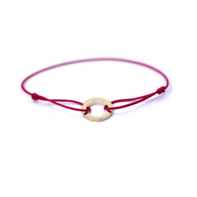 bracelet fil fuchsia or jaune
