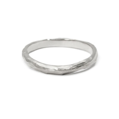 Alliance homme Alexandre 2.50mm or blanc