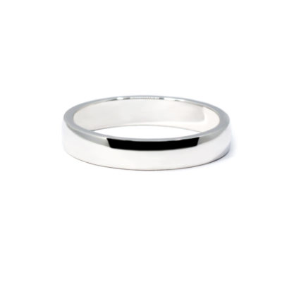 Alliance homme Guaillaume 4mm or blanc poli