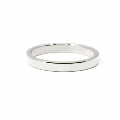 Alliance homme Yan 3mm or blanc poli