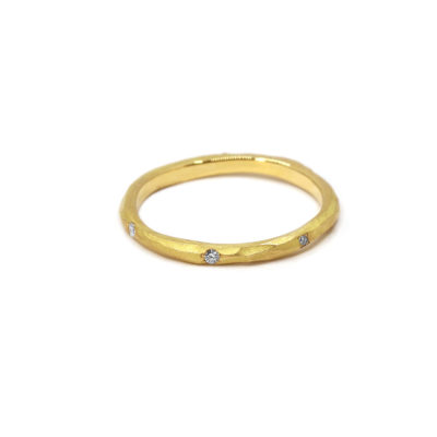 Alliance La Coquette or jaune et diamants