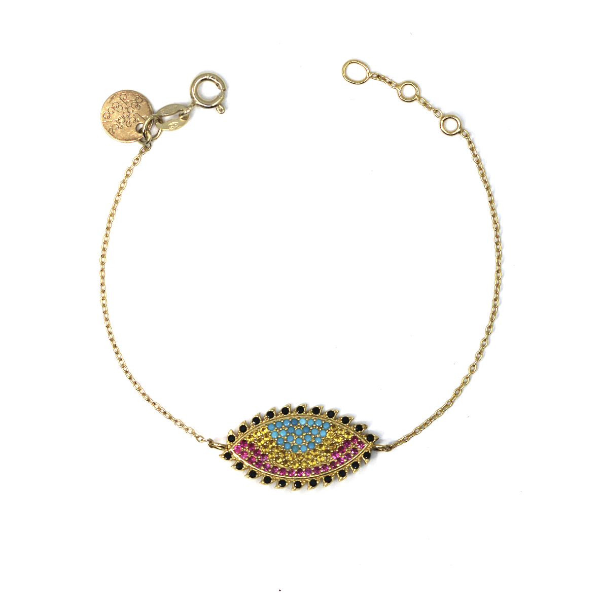 bracelet chaîne Evil Eye vermeil 1