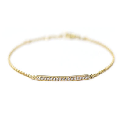 bracelet Zellige grand modèle or jaune et diamants