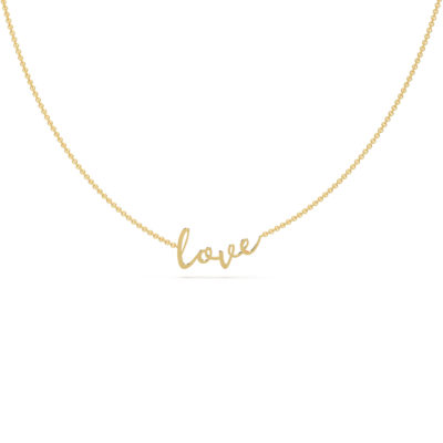 Collier Love or jaune
