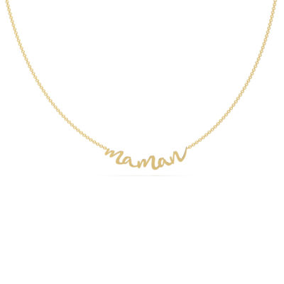 Collier Maman or jaune