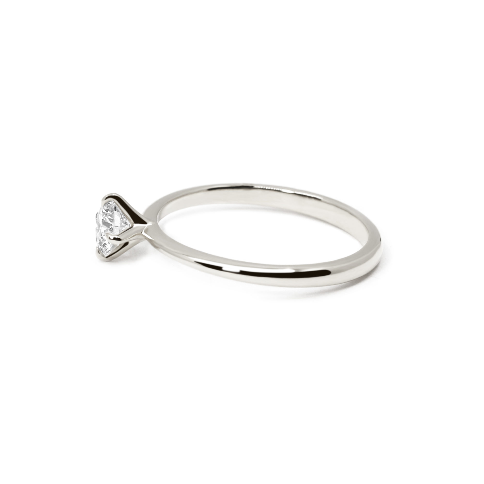 Bague de fiançailles Solitaire 0.41ct or blanc