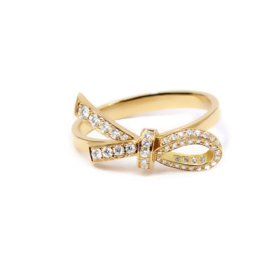Bague Ruban or jaune et diamants
